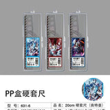 Student drawing set ruler plastic ruler triangle ruler protractor set ruler learning stationery plastic boxed set ruler