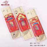 Student drawing set ruler plastic ruler triangle ruler protractor set ruler learning stationery plastic boxed set ruler