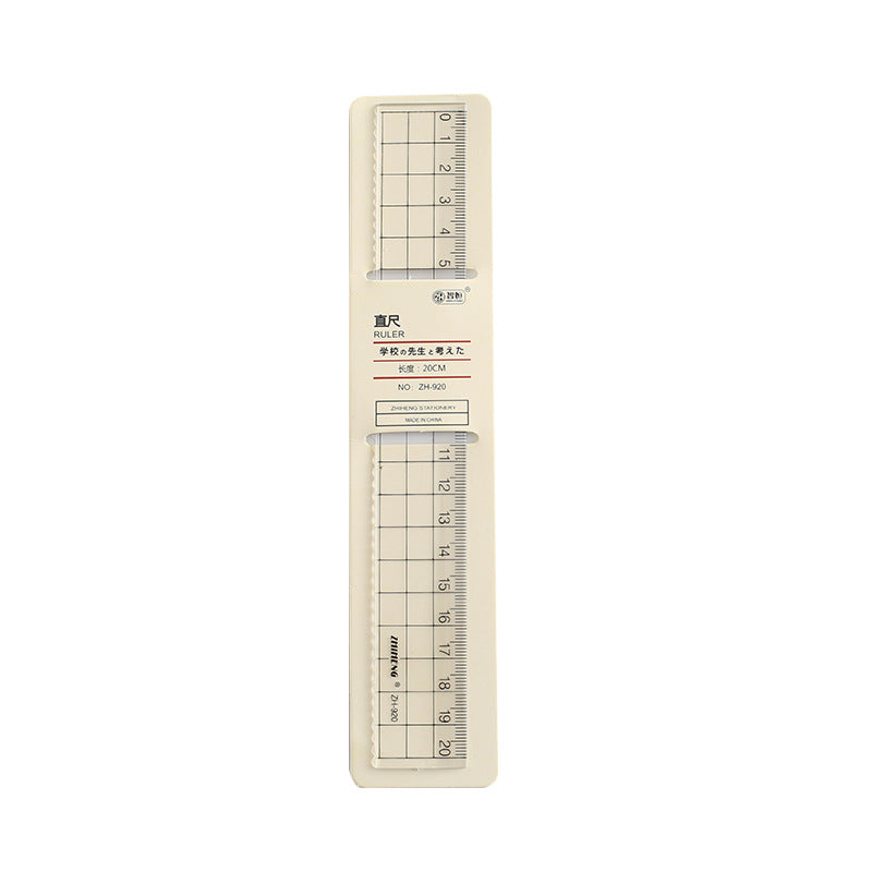 Creative plastic transparent ruler 15/20cm transparent ruler drawing measuring student stationery scale caliper