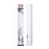 Morning Light Transparent Ruler Student Exam Drawing Measuring Ruler 15cm Wavy Soft Ruler Aluminum Alloy 20cm Plastic