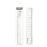 Morning Light Transparent Ruler Student Exam Drawing Measuring Ruler 15cm Wavy Soft Ruler Aluminum Alloy 20cm Plastic