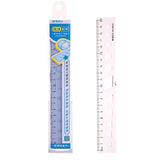 Morning Light Transparent Ruler Student Exam Drawing Measuring Ruler 15cm Wavy Soft Ruler Aluminum Alloy 20cm Plastic