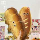 Plush Pencil Case in the Shape of a Toast Bread, Large Capacity, Cute and Creative Japanese-Style Stationery Box for Middle School Students