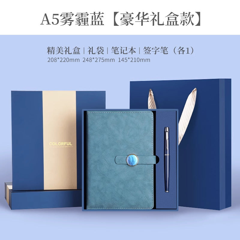 A5 70% off A6 Loose-Leaf Notebook Color-Changing Pu Notebook Gift Box Set Gift School Custom Logo Magnetic Buckle Notepad