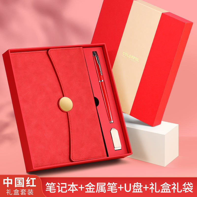 A5 70% off A6 Loose-Leaf Notebook Color-Changing Pu Notebook Gift Box Set Gift School Custom Logo Magnetic Buckle Notepad