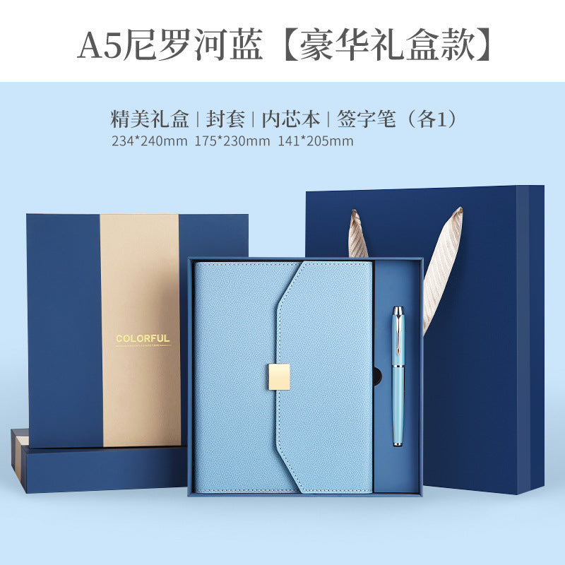 A5 70% off A6 Loose-Leaf Notebook Color-Changing Pu Notebook Gift Box Set Gift School Custom Logo Magnetic Buckle Notepad