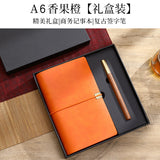 A6 strap hand ledger custom retro three-fold loose-leaf notebook campus student notepad cover logo custom