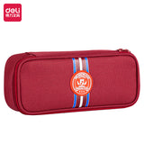 Deli Pencil Bag Boys Pupil Stationery Box 2023 New Pencil Case Large Capacity British Style College Stationery Bag