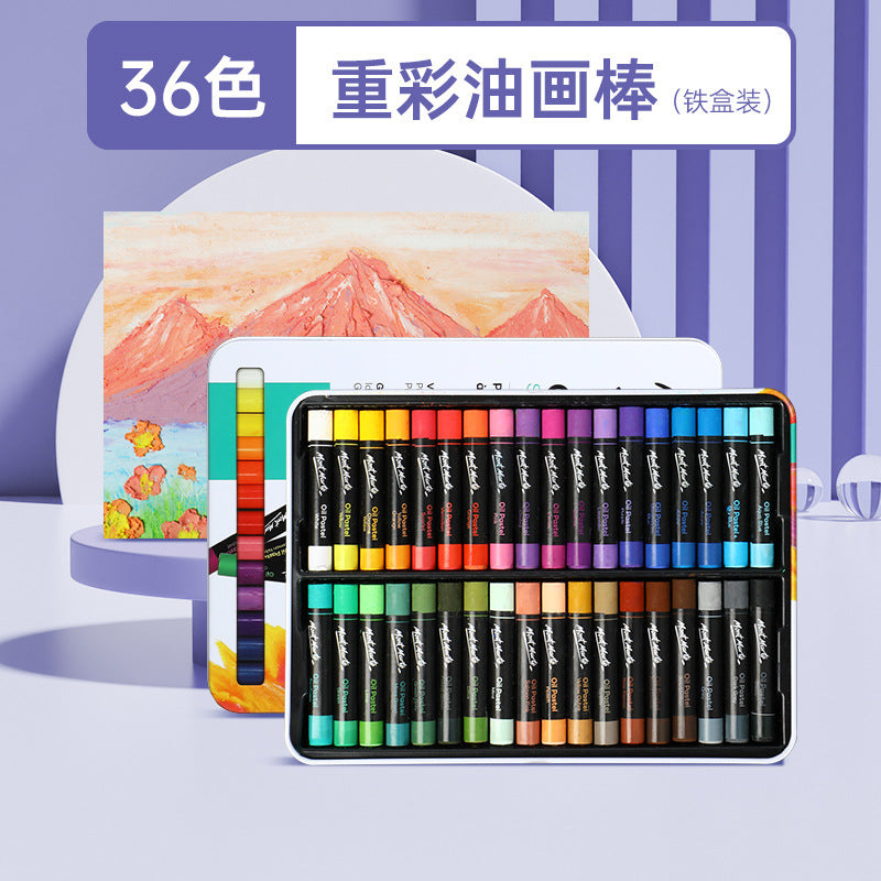 Montmartre Oil Painting Stick 24 Color Soft Crayon Training Studio Wholesale 12 Color Children Silky Super Soft Heavy Color Oil Painting Stick