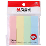 Morning&Light Ys-13 Premium Label Paper 4-Color Colorful Student Label Stickers Self-Adhesive Office Note Paper Sticky Notes
