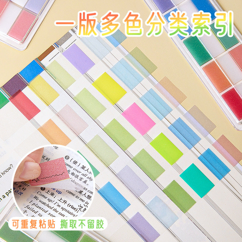 Kaba Bear Pearlescent Index Sticker Removable Post-It Notes Students Can Write Transparent Memo Notes with Strong Stickiness