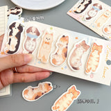 Cute Pet Special-Shaped Index Stickers, Cute and Good-Looking Labels, Sticky Notes, Student Catalog Classification Marks, Message Stickers