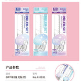 Student Set of Rulers 4-Piece Set Ruler 20cm Triangle Set Ruler Protractor Multi-Functional Primary School Student Macaron