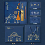 Xiamen University Notebook Gift Box Set Cultural and Creative Souvenirs Bookmarks School Event Gifts with Logo Printing