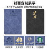 Enterprise Business Notebook Customized Logo High-Value Pu Leather Office Notepad Record Book School Company Gift