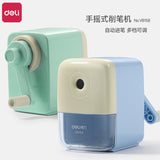Deli Automatic Pen-Feeding Manual Pencil Sharpener with Multiple Settings for Students, Cartoon Style, Wholesale