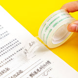 Deli Stationery tape children's handmade adhesive tape 12mm students use transparent small adhesive tape hand tear thin adhesive tape wholesale