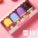 Creative modeling student rubber ice cream cake eraser set hamburger cartoon eraser Stationery Gift