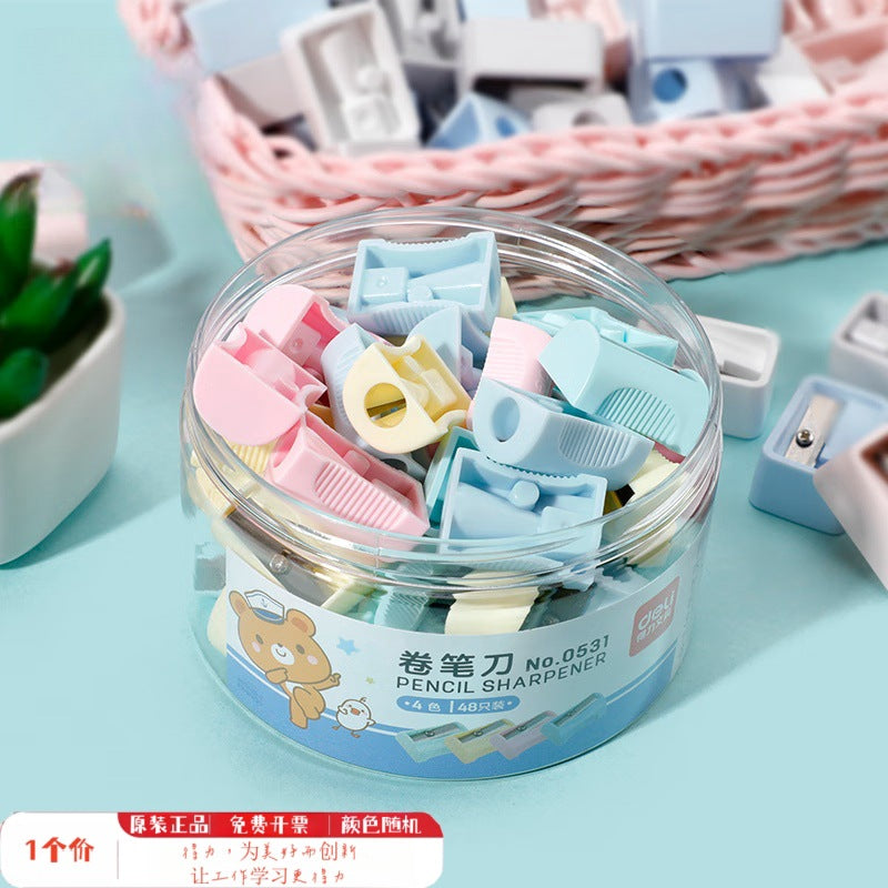 Efficient Pencil Sharpener with Three Holes for Different Thicknesses, Prevents Shavings from Flying, Suitable for Kindergarten and Elementary School Art Classes