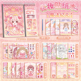 Kaba Bear's New Paging Dress-Up Sticker Book Princess Dress-Up Sticker Book Girl DIY Sticker Puzzle Game~