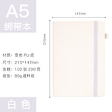 A5 Notebook Customized Macaron Color Diary Simple Elastic Band Business Meeting Notebook with Logo Printing