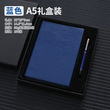 A5 business leather meeting notebook custom cover Logo classic pu notepad advertising gift box custom wholesale