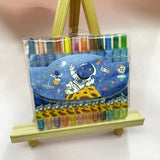 Cartoon Cute 12/18/24 Color Rotating Crayons Creative Painting Stationery Kindergarten Children's Short Crayons