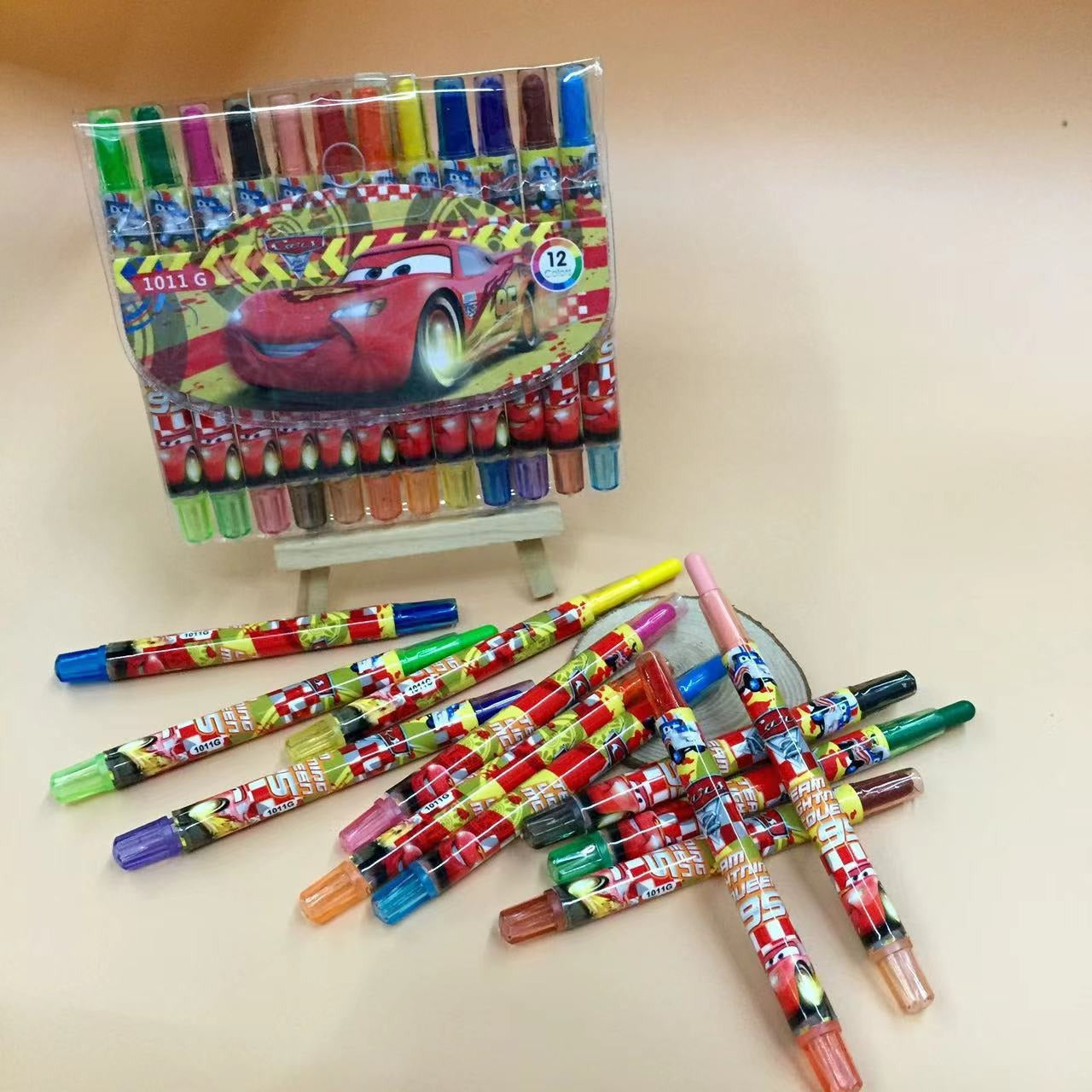 Cartoon Cute 12/18/24 Color Rotating Crayons Creative Painting Stationery Kindergarten Children's Short Crayons
