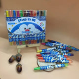 Cartoon Cute 12/18/24 Color Rotating Crayons Creative Painting Stationery Kindergarten Children's Short Crayons