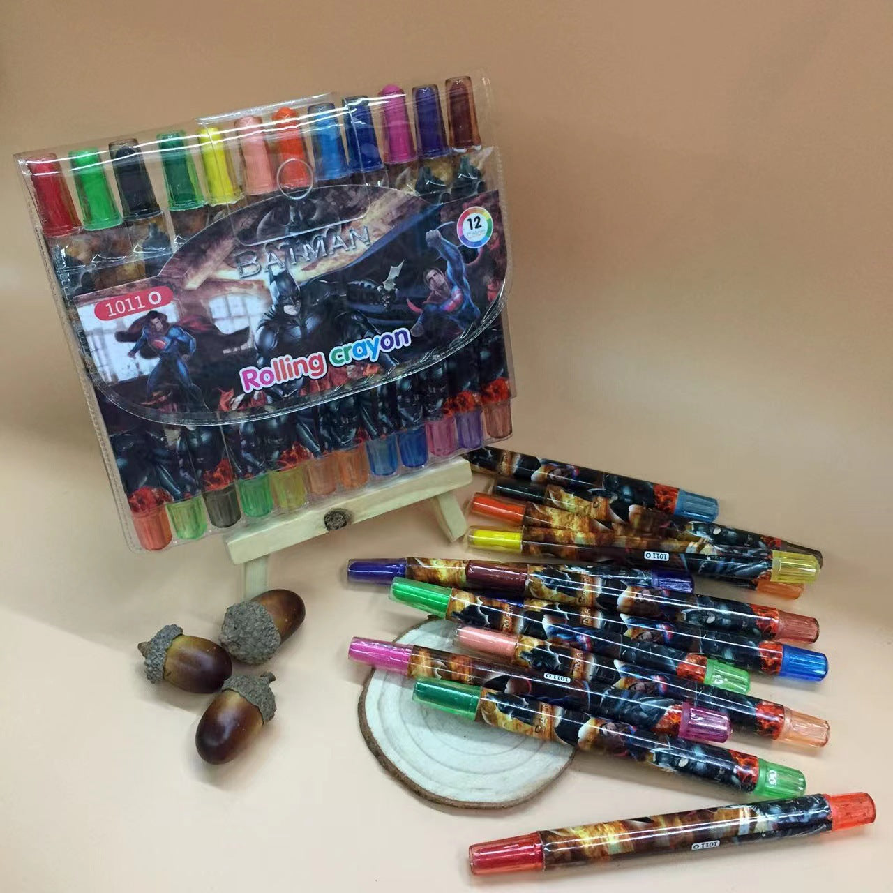 Cartoon Cute 12/18/24 Color Rotating Crayons Creative Painting Stationery Kindergarten Children's Short Crayons