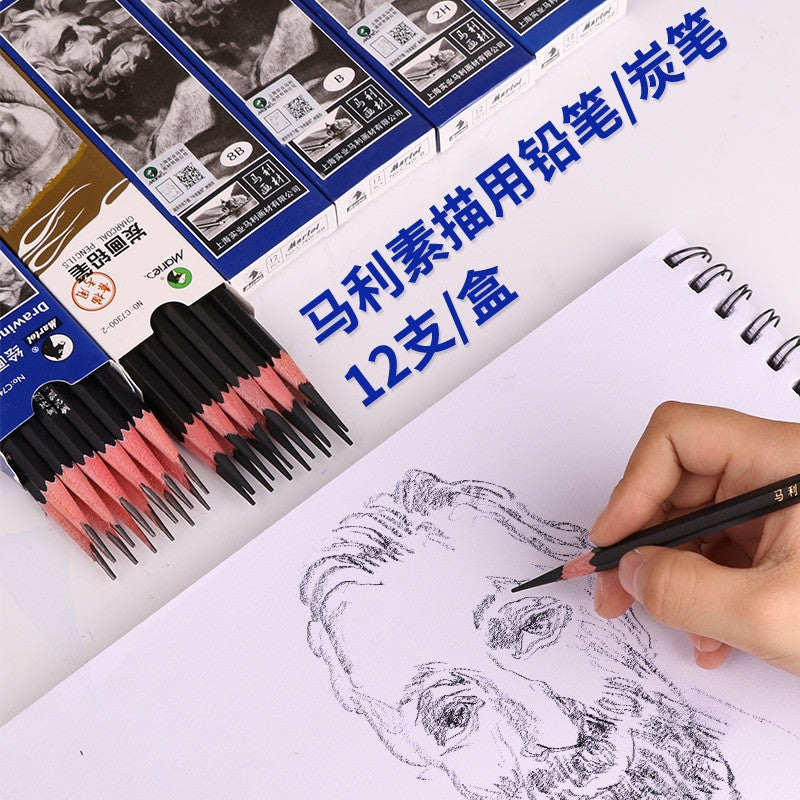 Marley 7401 Sketch Drawing Pencil Sketch Charcoal Student Writing Pencil Charcoal Pencil Wholesale Spot