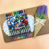 1012 cartoon cute 12 color rotating crayon creative painting stationery kindergarten children long crayons