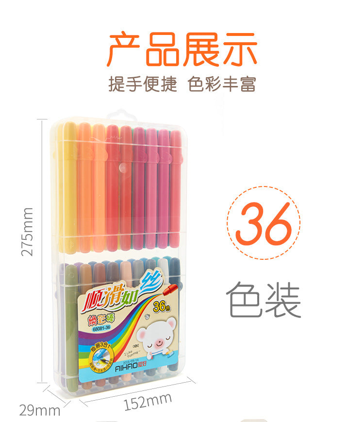 Love oil painting stick 36 colors washable children's colored crayons art supplies kindergarten students 68082 wholesale