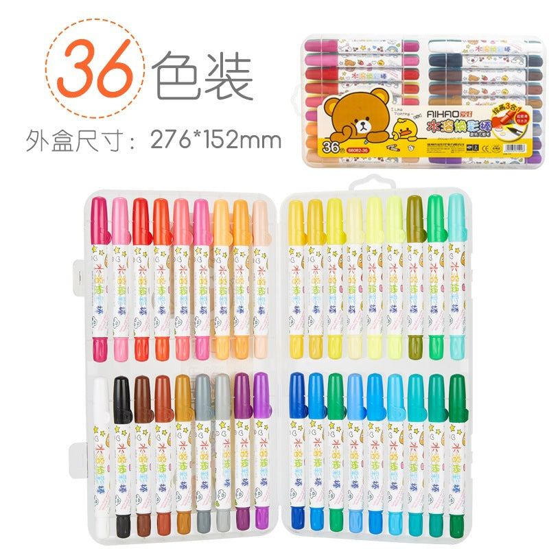 Love oil painting stick 36 colors washable children's colored crayons art supplies kindergarten students 68082 wholesale