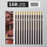 Marley Pencil Sketch Black Full Set Boxed Soft Medium Hard Charcoal Pen hb Art Drawing Exam Matte Sketch Pencil