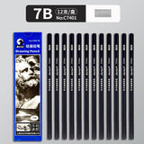 Marley Pencil Sketch Black Full Set Boxed Soft Medium Hard Charcoal Pen hb Art Drawing Exam Matte Sketch Pencil
