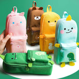 School Bag Style Pencil Case Cartoon Shape Pencil Case Cute Girl Heart Japanese Style Creative Multifunctional Student Pencil Case