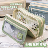 Stationery Pencil Case Large Capacity Flip Cover High-Looking Ins Student Pencil Case Junior High School Student Niche Men and Women Stationery Box
