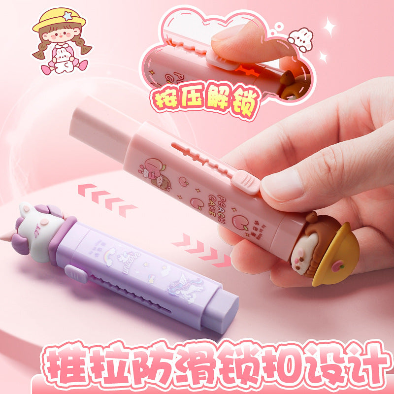 Children's Push-Pull Eraser Primary School Students' Creative Cartoon Scratch-Free Eraser for Students