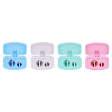 Deli double-hole pencil sharpener plastic pencil sharpener with lid pencil sharpener cute children pencil sharpener pencil sharpener wholesale