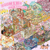 Landscape Sticker Collection Book 3D Miniature World Landscape Sticker Book Cute Educational DIY Decorative Stickers