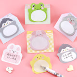 Korean Cute Cartoon Animal Sticky Notes Creative Animal Standing Message Memo Sticky Notes Can Be Customized with Logo