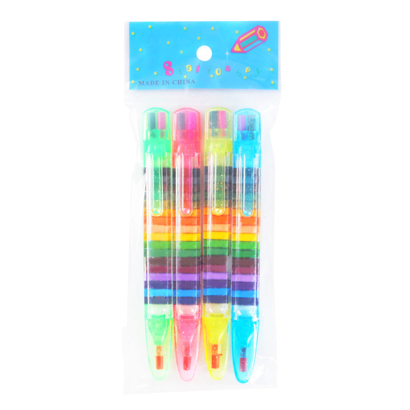 Children's Graffiti Painted Crayon 20 Color Pupil Brushes Children's Colored Crayon Graffiti Brushes Oil Painting Stick Set