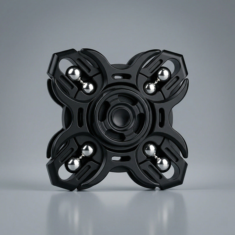 【Divine Realm】Tuning Fork Edc Metal Cool Fidget Spinner Metal Interlocking Mechanical Style Stress Relief Toy Gift