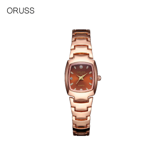 ORUSS Women’s Square Quartz Watch – Minimalist Fashion, Alloy Strap
