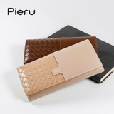 PIERU Women’s Long Clutch Wallet – Trifold Coin Purse