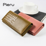 PIERU Women’s Long Clutch Wallet – Trifold Coin Purse