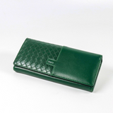 PIERU Women’s Long Clutch Wallet – Trifold Coin Purse