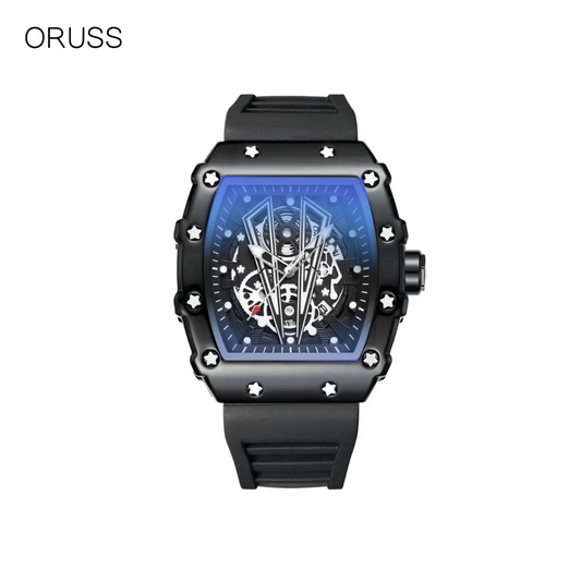 ORUSS Men’s Bold Fashion Quartz Sports Watch – Silicone Strap