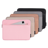 Woven Textured Laptop Sleeve – Shock-Resistant PU Case (11"-15" Inches)